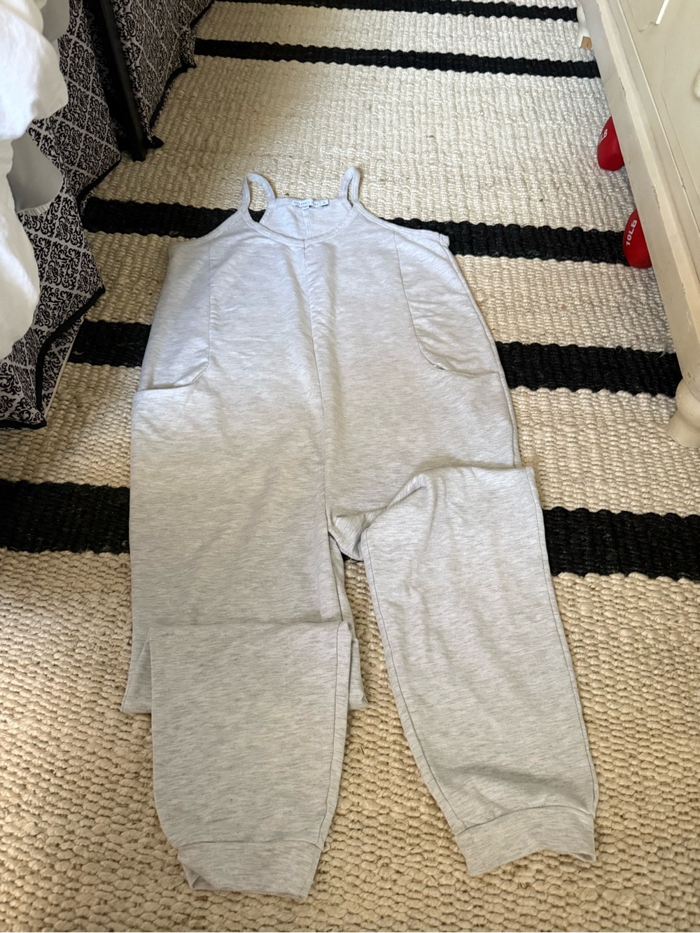 Sincerely Jules Light Gray Sleeveless Romper Jumpsuit